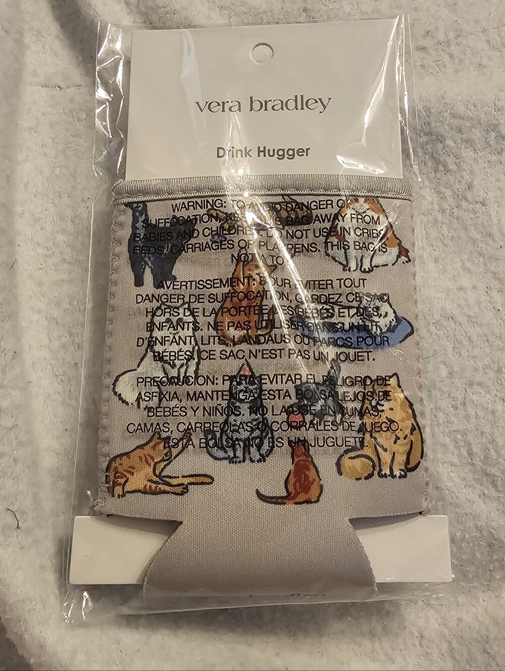 Vera Bradley A Cat's Life Drink Can Koozie